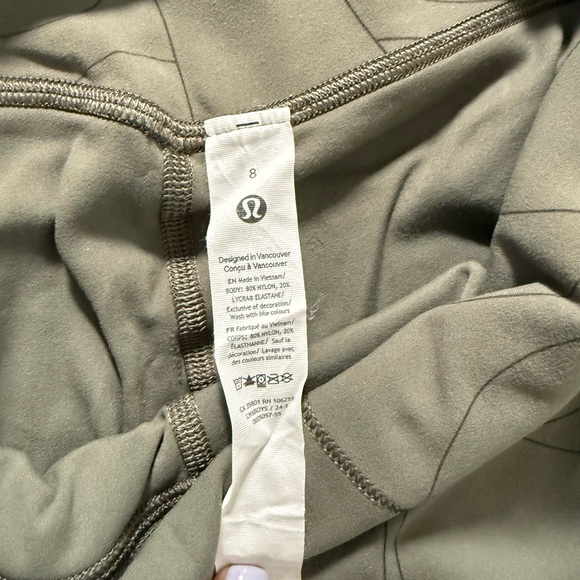 lululemon Align High Rise Crop 23” Scripted Yogo Army Green/Dark Olive - Picture 5 of 5